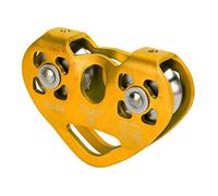 Alomejor Polea Zipline, Polea de Escalada en Forma de Corazón 30KN de Alta Resistencia para Descenso (Oro)