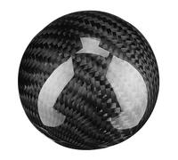 Alomejor Pomo de Palanca de Cambios de Coche, Cabezal de de Marchas Manual de Fibra de Carbono con 3 Adaptadores, Palanca de Cambios de Metal de 7 Mm, 9 Mm, 9, para Actualización Interior del (BLACK)