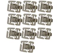 Alomejor Portabotella para Mochila, Clip de Tubo de Bebida Compatible con Paquetes de Hidratación y Bolsa de Agua, Accesorio de Sujeción para Senderismo y Ciclismo (Marrón)