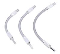 Alomejor Portabrocas de Extensión de Eje Flexible, Extensiones Duraderas para Espacios Reducidos, Acero con Alto Contenido de Carbono, Longitud de 200mm a 300mm, 3 uds.