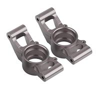 Alomejor Portador de Buje de Eje Trasero de Aleación de Aluminio, Mecanizado CNC de Precisión Duradero para Coche RC X MAXX Escala 1/5, Gris Titanio, Rojo, Paquete de 2 (7752T gris titanio)