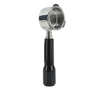 Alomejor Portafiltro Desnudo de Acero Inoxidable sin Fondo para Máquina de café Expreso DEDICA ARTE EC0680 EC0685, Columna de Observación de Flujo, Grado Alimenticio 304, para Baristas Caseros (BLACK)