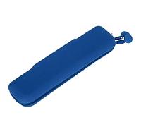 Alomejor Portalápices de Silicona Resistente Al Agua, Bolsa Compacta con Cremallera para Maquillaje Cosmético, Práctica Bolsa para Bolígrafos Antivibración, 7,9x1,9x1,0 Pulgadas (Azul (pequeño))