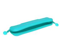 Alomejor Portalápices de Silicona Resistente Al Agua, Bolsa Compacta con Cremallera para Maquillaje Cosmético, Práctica Bolsa para Bolígrafos Antivibración, 7,9x1,9x1,0 Pulgadas (Verde (pequeño))