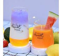 Alomejor Posavasos Preciso para Botella de Vino con Hermosa Luz LED Cambiante para Barra y Fiesta Brillantes, Material ABS, Carcasa Negra + Luz Colorida (Luces de Colores de Concha