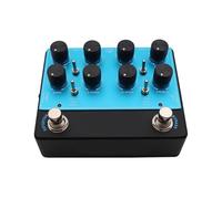 Alomejor Preamplificador de bajo con Ecualizador de 4 Bandas, Distorsión, Salida DI y Simulación de Gabinete para Guitarra bajo