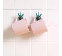 Alomejor Precioso Gancho de Pared de para Ropa y Bolsos, 2 Piezas de Diseño de Colgador de Ropa Montado en la Pared con Fuerte Adherencia, Gancho ABS en Forma de