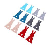 Alomejor Preciso Conejito de Pascua Porta Dinero Lindo Conejo Clip de Efectivo para Decoración de Mesa Ideal para Celebraciones de Pascua Fieltro 12 Piezas