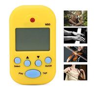 Alomejor Professional Mini Digital Beat Tap M50 Tempo Metronome Clamp/Soporter Instrumentos Musicales para Músicos (YELLOW)