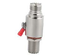 Alomejor Protector contra Sobretensiones Coaxial Pararrayos Hembra a Hembra Duradera para Equipos de Radio CB y Ham con Construcción Metálica