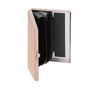 Alomejor Protector de Tarjetero de Crédito de Acero Inoxidable, Estuche para Tarjetas de Visita Cepillado para Hombres y Mujeres, 6 Ranuras para Tarjetas de Crédito y Más, 3.1 Oz, en Caja de Regalo