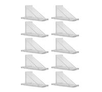 Alomejor Protectores de Nieve para Techos de Metal, Paquete de 10 Topes de Nieve para Techos de Goma para PC con Arandelas de Sellado y Tornillos, Diseño Curvo Reforzado para Remolques RV, Techo de