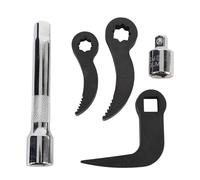 Alomejor Pry Bar Wrench Adapter Head Set, 5 Pieces