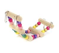 Alomejor Puente Colgante de Madera para Loros y Mascotas, Juguete de Escalada Duradero para Pájaros, 6x30cm/2,4x11,8 Pulgadas (6 * 18cm)