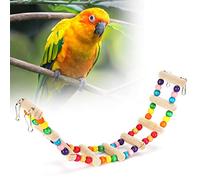 Alomejor Puente Colgante de Madera para Loros y Mascotas, Juguete de Escalada Duradero para Pájaros, 6x30cm/2,4x11,8 Pulgadas (6 * 39cm)