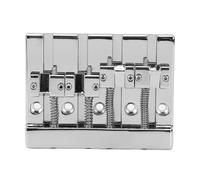 Alomejor Puente de bajo de 4 Cuerdas, Reemplazo de Aleación de Zinc para Modelos HiMass Vintage con Espacio entre Cuerdas de 0,75 Pulgadas, Sostenido Mejorado y Tono Rico para Bajistas Eléctricos de