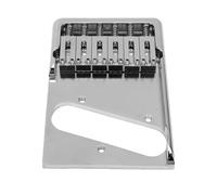Alomejor Puente de Guitarra, Ajustable de Latón, Altura de Cuerdas y Entonación para Guitarra Eléctrica