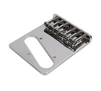 Alomejor Puente de Guitarra de 6 Cuerdas, Forma de L Plateada con Ajuste de Altura y Entonación para Guitarra Eléctrica Telecaster