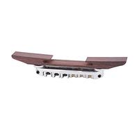 Alomejor Puente de Guitarra de Rodillos con Base de Madera Rosa para Guitarra de Jazz SG de 6 Cuerdas, Tamaño Ligeramente Accesible, Ideal para Mantenimiento de, Plata (SILVER)