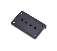 Alomejor Puente de Guitarra Eléctrica de 4 Cuerdas, Piezas de Repuesto de Aleación de Zinc Ajustables para Guitarra Cigarbox y Ukelele Dorado (BLACK)