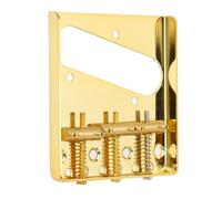 Alomejor Puente de Guitarra Eléctrica, Paso de Silla de Acero de Estilo Vintage 3 con Llave Hexagonal y Tornillos para Guitarras Telecaster TL