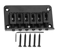 Alomejor Puente de Guitarra Estructura Estándar de Metal Malo para Niños e Accesorios de Guitarra con Tornillos y Llaves (BLACK)