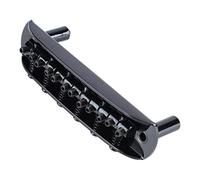 Alomejor Puente de Guitarra, Montura de Rodillos de Aleación de Zinc y Hierro Profesional Puente de Cuerdas Eléctrico con Pieza Trasera Ajustable para Guitarras Eléctricas y Acústicas