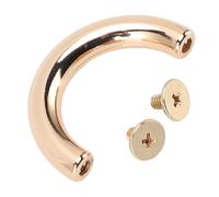 Alomejor Puente de Hebilla de Anillo en D Conector de Bolso de Hierro de Aleación de Zinc Resistente para Manualidades de Cuero Acabado Elegante para Carteras, Bolsos de Hombro, 10 Juegos (GOLD)