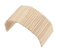 Alomejor Puente de Madera para Escondite de Mascotas Túnel de Escalada Seguro y Flexible para Conejos Conejillos de Indias Hámsters Jugar y Hacer Ejercicio Juguete de Abedul para Mascotas Pequeñas