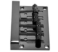 Alomejor Puente para bajo de 4 Cuerdas, Cordal de Aleación de Zinc con Ajuste de Altura para Guitarra Eléctrica, 85 Mm, Color Negro (BLACK)