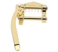 Alomejor Puente Vibrato Cordera, trémolo de aleación de zinc para guitarra eléctrica SG Tele con barra de fijación a rodillo y herramientas completas (dorado)
