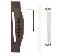 Alomejor Puentes de Madera de Guitarra de 6 Personas Estrictas Puentes Ajustables -shoule -holicial Kit de Reparación de Hombros, Onda Duradera, Transmisión de Audio, Bueno para Guitarristas Acústicos