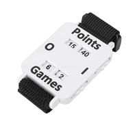 Alomejor Pulsera de Puntuación de Tenis, Contador Elástico ABS para Entrenadores y árbitros de Voleibol de Bádminton, Marcador de Juego Portátil Ajustable (White)