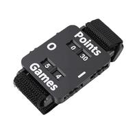 Alomejor Pulsera de Puntuación de Tenis, Contador Elástico ABS para Entrenadores y árbitros de Voleibol de Bádminton, Marcador de Juego Portátil Ajustable (Black)