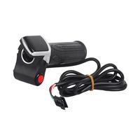 Alomejor Puños de Acelerador Giratorio para Bicicleta Eléctrica, Compatible con Sistemas de 36 V, con Pantalla LCD Integrada Que Muestra Nivel de Batería y Estado del Sistema, Interr