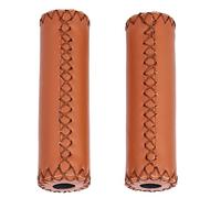 Alomejor puños de Manillar, Colorido y cómodo, puños Bicicleta, Cuero Artificial marrón for Ciclismo Deportivo y Paseos urbanos