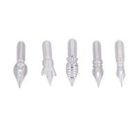 Alomejor Puntas de Bolígrafo de Inmersión, Punta de Repuesto de Caligrafía Flexible para Escritura de Cómics, 5 Puntas de Metal para álbumes de Recortes, Principiantes, Amantes de la Tinta Negra