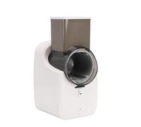 Alomejor Rallador de Verduras Eléctrico, Cortador Automático Recargable, Máquina para Hacer Ensaladas para Cocina, Profesional, Blanco, con Varias Cuchillas, Fácil de Lavar, Estructura Estable, para