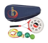 Alomejor Raqueta de Tai Chi con Pelotas, Juego de Pelotas de Tai Chi Suaves de Aleación de Aluminio Ligera con Ejercicio, Entrenamiento Físico para Personas Mayores