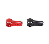 Alomejor RC Metal Servo Horn Arm Manillar de Aluminio Premium para Axiale SCX24 1/24 RC -Auto Red Black Set
