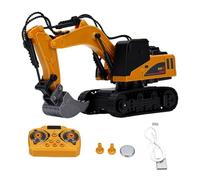 Alomejor RC Vehículo de Construcción App Control Mini Excavadora Juguete para Niños Coleccionistas con Marco de Aleación Control Remoto y Movimientos de Excavación Realistas (Yellow)