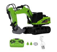 Alomejor RC Vehículo de Construcción App Control Mini Excavadora Juguete para Niños Coleccionistas con Marco de Aleación Control Remoto y Movimientos de Excavación Realistas (Green)