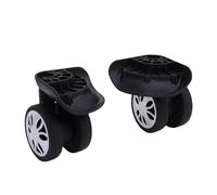 Alomejor Recambios de caja/cubierta ABS para bricolaje, ruedas de equipaje suaves y de bajo ruido, ajuste universal de viaje, color negro
