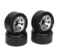 Alomejor Red de Rueda RC RC de 1.9 Pulgadas 4pcs Ruedas con Alto (Silver)