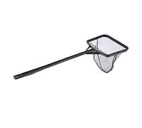 Alomejor Red para Peces de Acuario Red de Pesca de Nailon Ligera para Pecera Resistente para Capturar y Liberar Peces Pequeños y Otros ABS Negro (S)