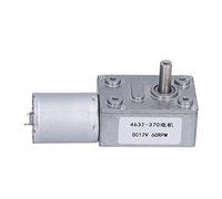 Alomejor Reductor de Motor de Gusano, DC12V 60RPM con Eje Ultracorto para Mini Cabrestantes y Abridores de Puertas, Aluminio Duradero + Latón