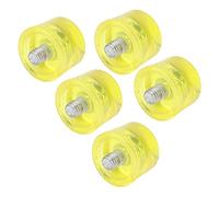Alomejor Reemplazo de Cabeza de Martillo de Goma Suave, Juego de Accesorios de Punta Llamativa de 5 Piezas para Tareas de Mantenimiento, Herramientas de Instalación de Color Amarillo Transparente