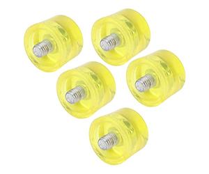 Alomejor Reemplazo de Cabeza de Martillo de Goma Suave, Juego de Accesorios de Punta Llamativa de 5 Piezas para Tareas de Mantenimiento, Herramientas de Instalación de Color Amarillo Transparente