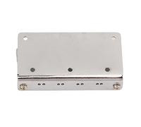 Alomejor Reemplazo del Panel del Puente de 8 String de Metal para los Jugadores de Mandolina Material de Metal Plata