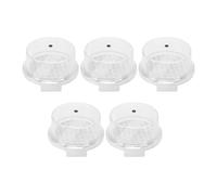 Alomejor Reflector de Seguridad de Forma Redonda, Marcadores Ligeros Plateados para Mochila para Correr de Noche, 5 uds., Clip Reflectante de 4,5 Cm